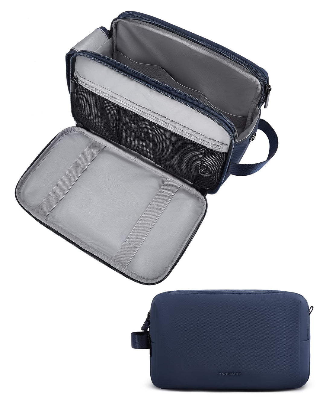 BAGSMART Kulturtasche für Herren,Travel Toiletry Organizer Dopp Kit Wasserabweisende Rasiertasche fü