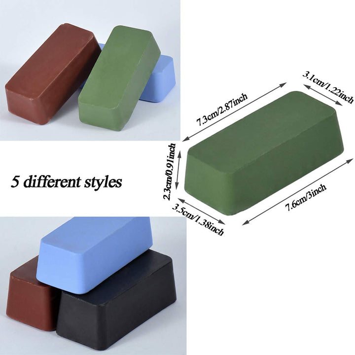Polierpaste, Jicyor 5pcs Kit Edelstahl Metall Polierwachs Multifunktion Schleifpolitur Professionell