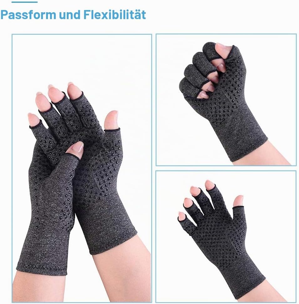 Donfri 2 Paare Arthritis Handschuhe Kompressionshandschuhe Fingerlose handschuhe fr Schmerzlinderung