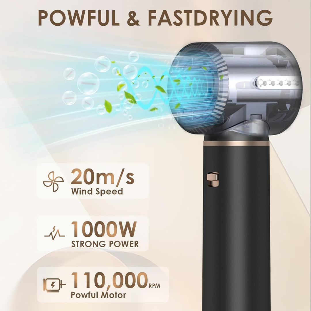 HyAdierTech Hairstyler Set mit Lockenstab, 5 In 1 Airstyler Set mit Föhn, Föhnbürste, Warmluftbürste