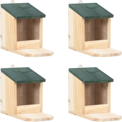 vidaXL 4xTanne Eichhörnchen Futterhaus Futterkasten Futterstation Futterstelle