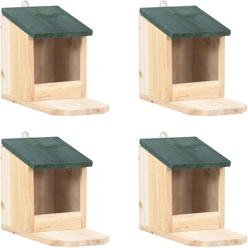 vidaXL 4xTanne Eichhörnchen Futterhaus Futterkasten Futterstation Futterstelle