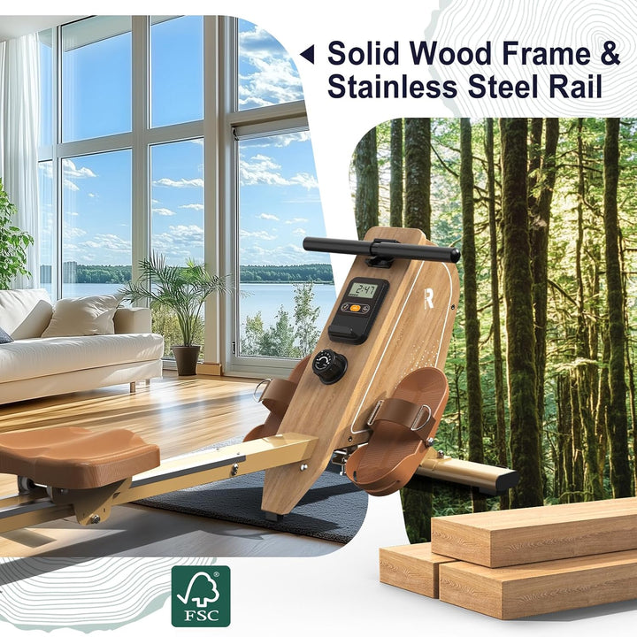 Rudergerät für Zuhause OR3,Magnetisches Rudergeräte mit Bluetooth Monitor,16 Resistance Levels,Kompa