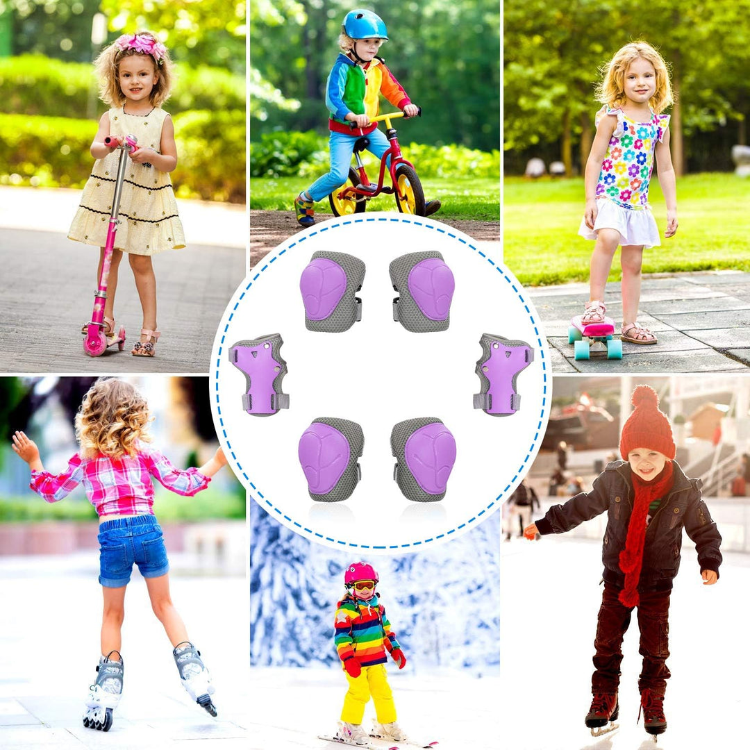 LANOVAGEAR Knieschoner Kinder 2-16 Jahre Schoner Inliner Kinder - Skate Protektoren Set-6er - Kniesc