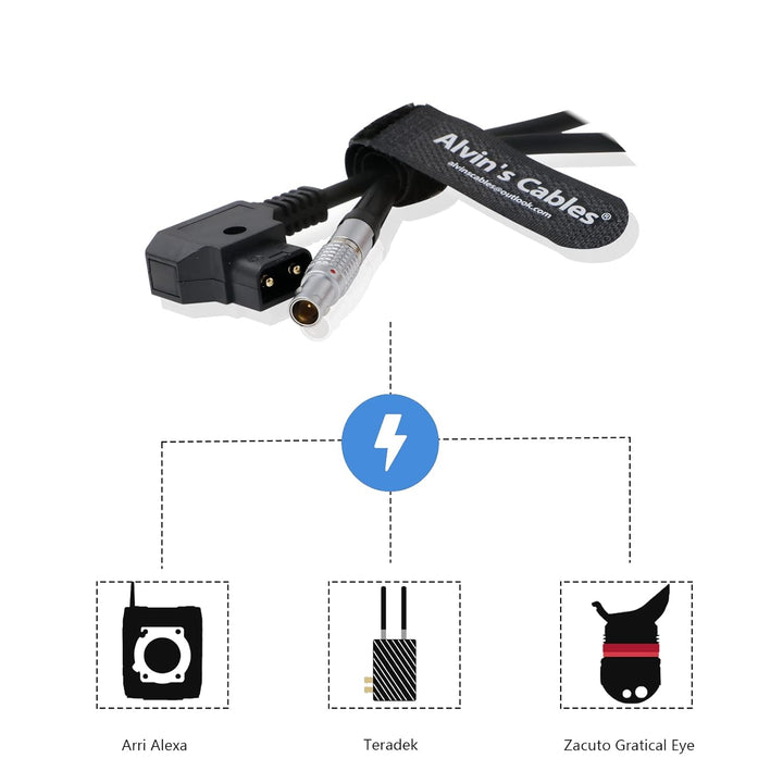 Alvin's Cables 0B 2 Pin Stecker auf Anton Bauer D-TAP Spiral Kabel Stromkabel für Teradek Bond Spira