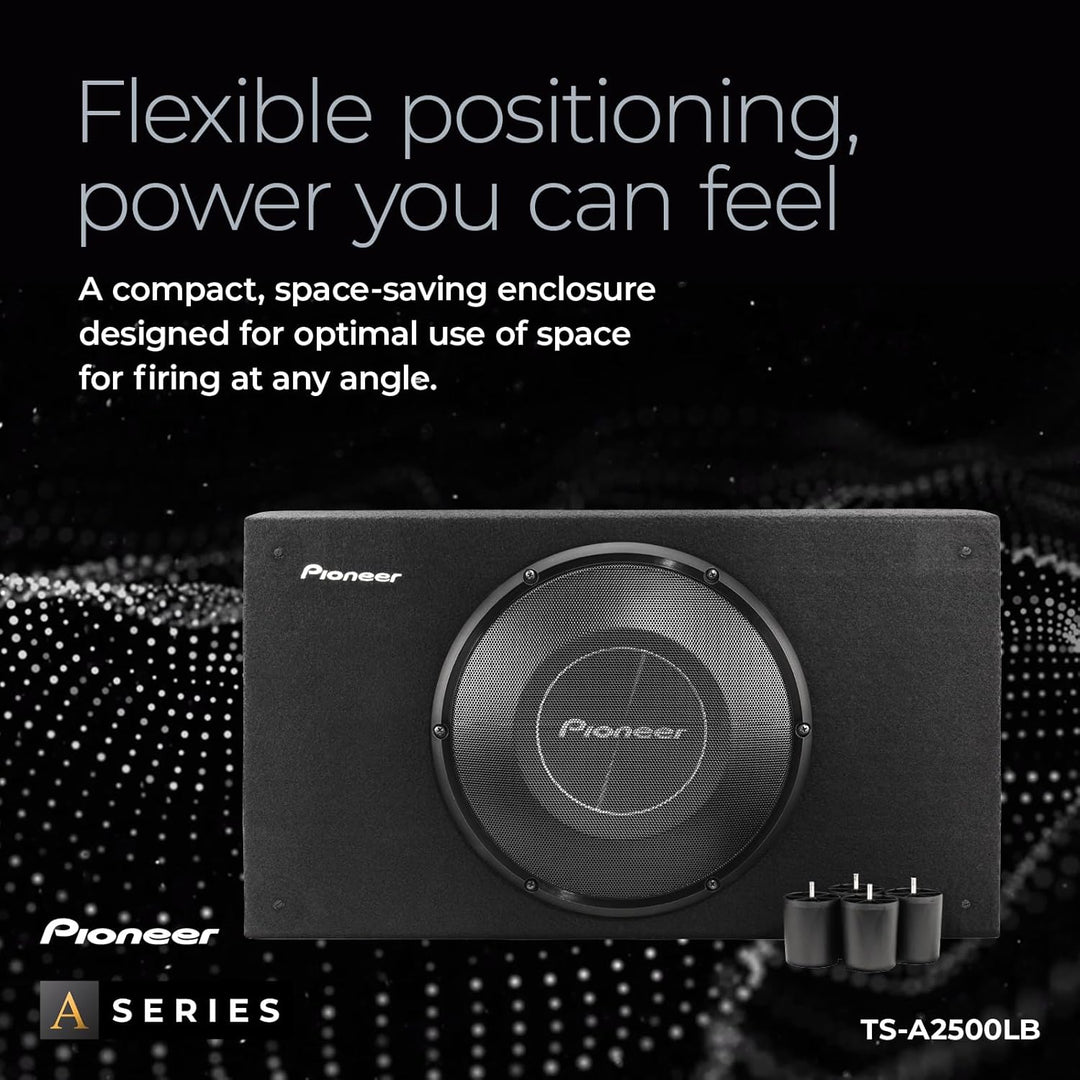Pioneer TS-A2500LB Passiv Subwoofer, leistungsstarker Gehäuse Subwoofer mit 1200 W Maximalleistung,