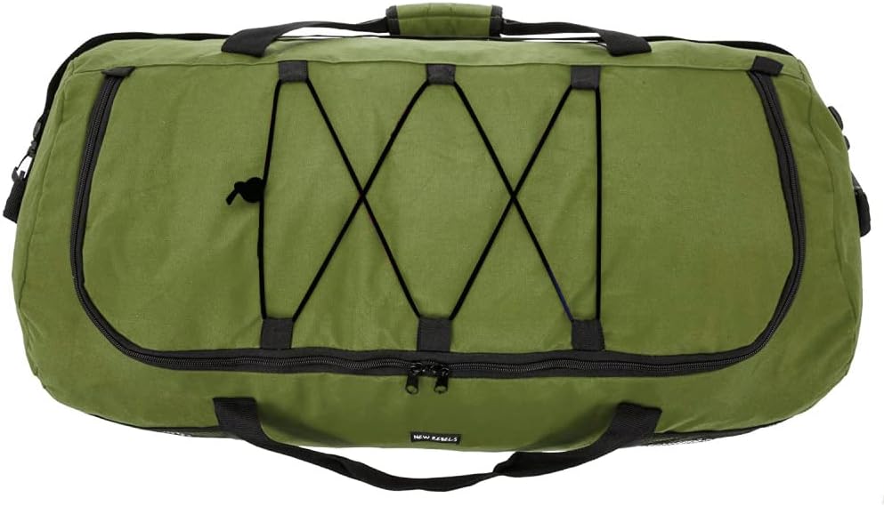 New Rebels® Rollbarer Rollable Trolley - Grosse Wochenendtasche/Sporttasche - 80x40x36cm - Reisetasc