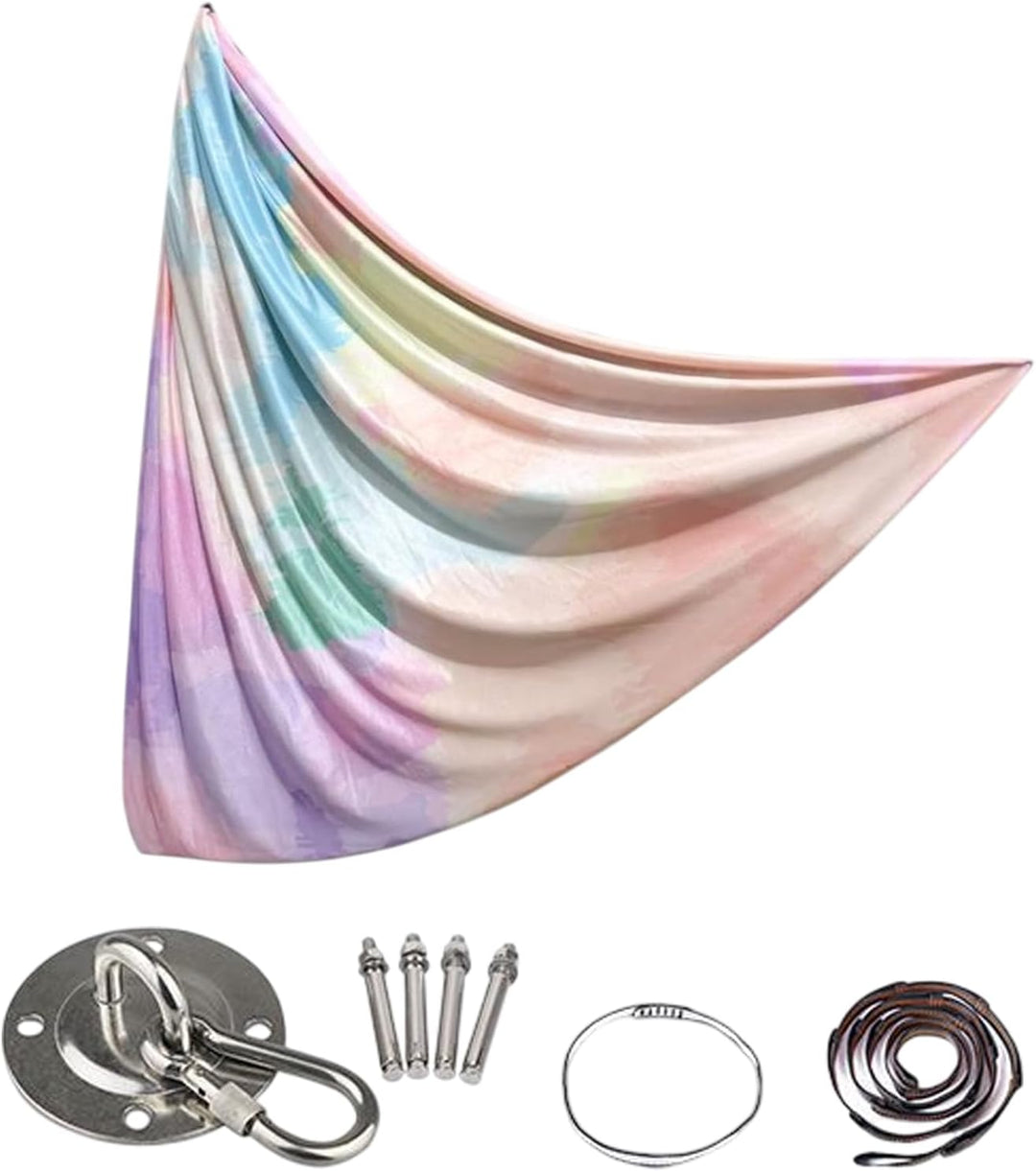 Yoga Schaukel,Seiden Yoga Set | Leichtes Dehnbares Hängetuch Für Erwachsene Indoor Outdoor Home Gym