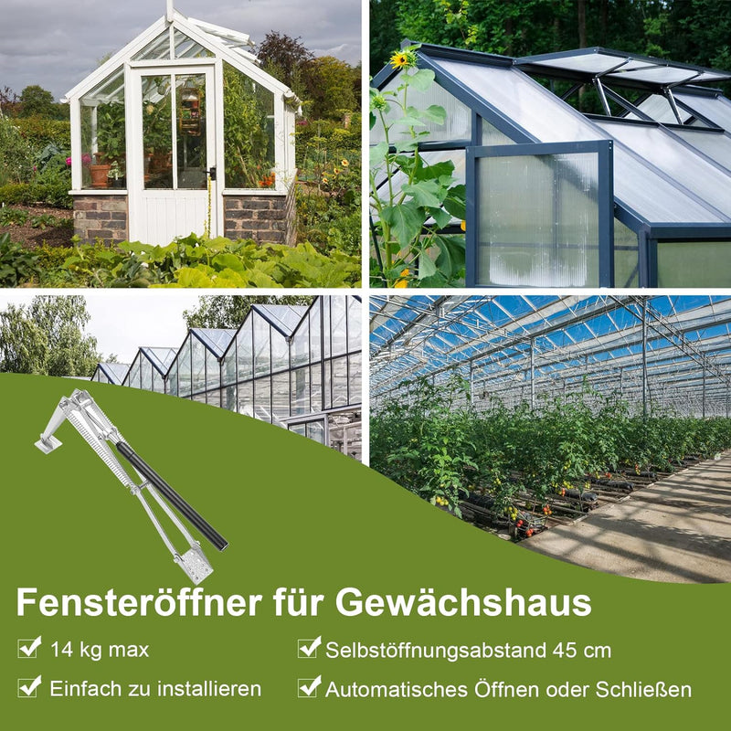 Einfeben Fensteröffner Automatischer für Gewächshaus, Fensterheber für Gartenhäuser, Dachlüfter (Dop