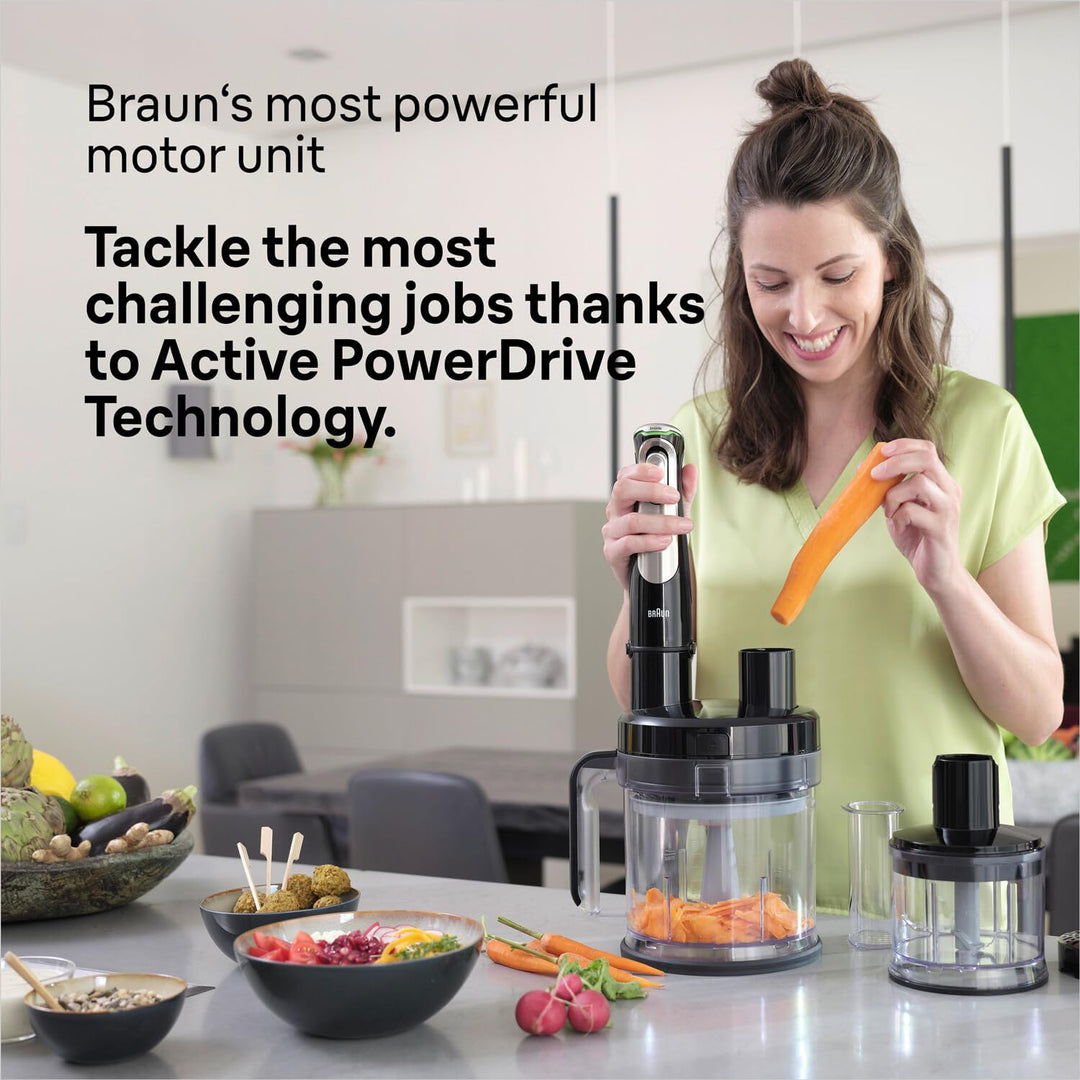 Braun MultiQuick 9 MQ 9187XLI Stabmixer – Pürierstab mit Active PowerDrive Technologie und 5 Zubehör