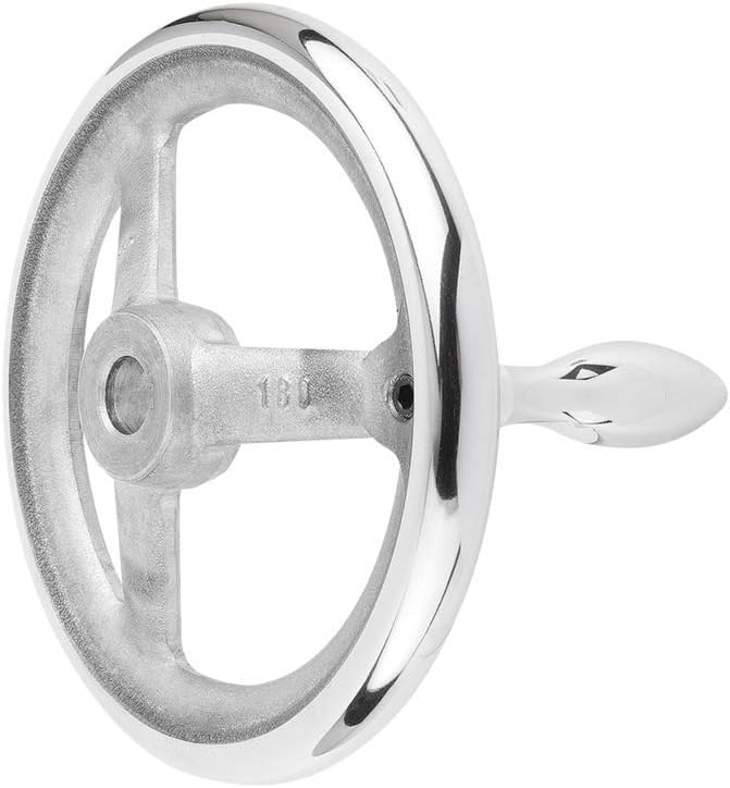 KIPP – Bedienteile | Normelemente K0160.3180X16 Handrad mit Nut Aluminium, Komp:Aluminium, D2=16, D1