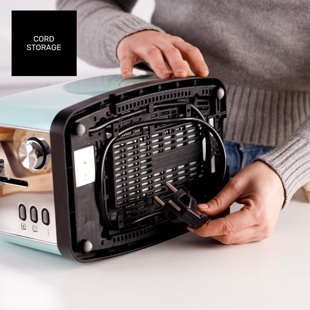 Taurus Toaster, 950 W, 2 Schlitze, 135 x 35 mm, 7 Stufen, 3 Funktionen, Gehäuse aus Edelstahl, selbs
