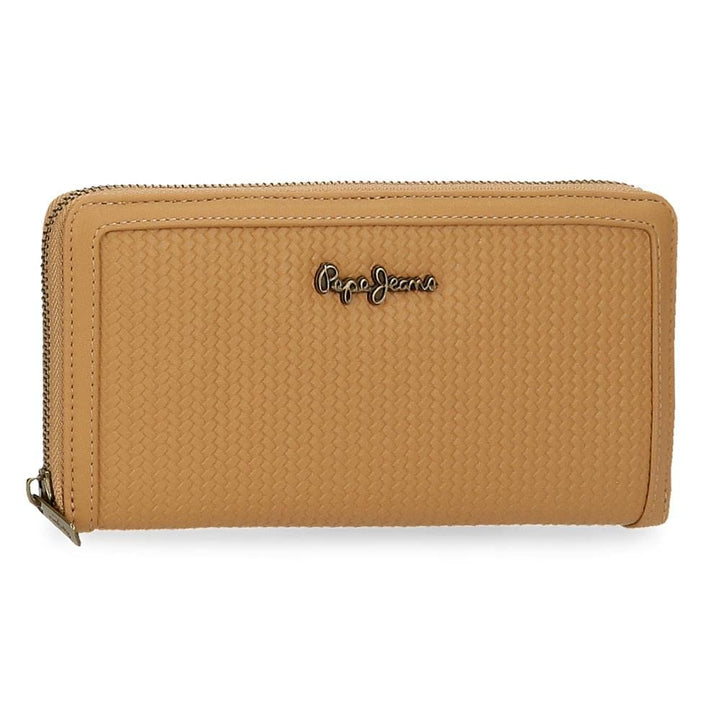 Pepe Jeans Lena Geldbörse mit Kartenhalter Braun 19,5x10x2 cm Kunstleder Braun Aktentasche, Braun Ak