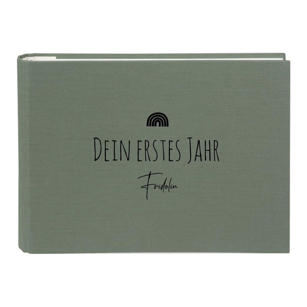 minimutz Babyalbum Mein erstes Jahr - Personalisiert mit Name - Fotoalbum Fotobuch Baby zum selbstge