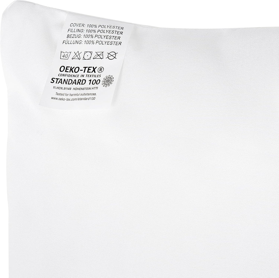 Kopfkissen 80x80 cm Mikrofaser weiss niedrig mit Polyester-Füllung Modern Errigal