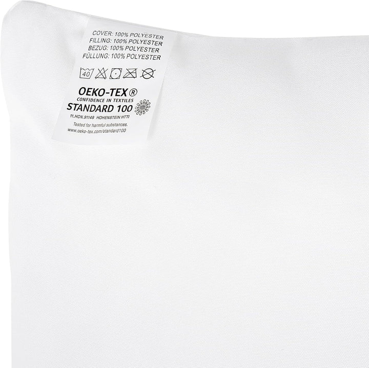Kopfkissen 80x80 cm Mikrofaser weiss niedrig mit Polyester-Füllung Modern Errigal