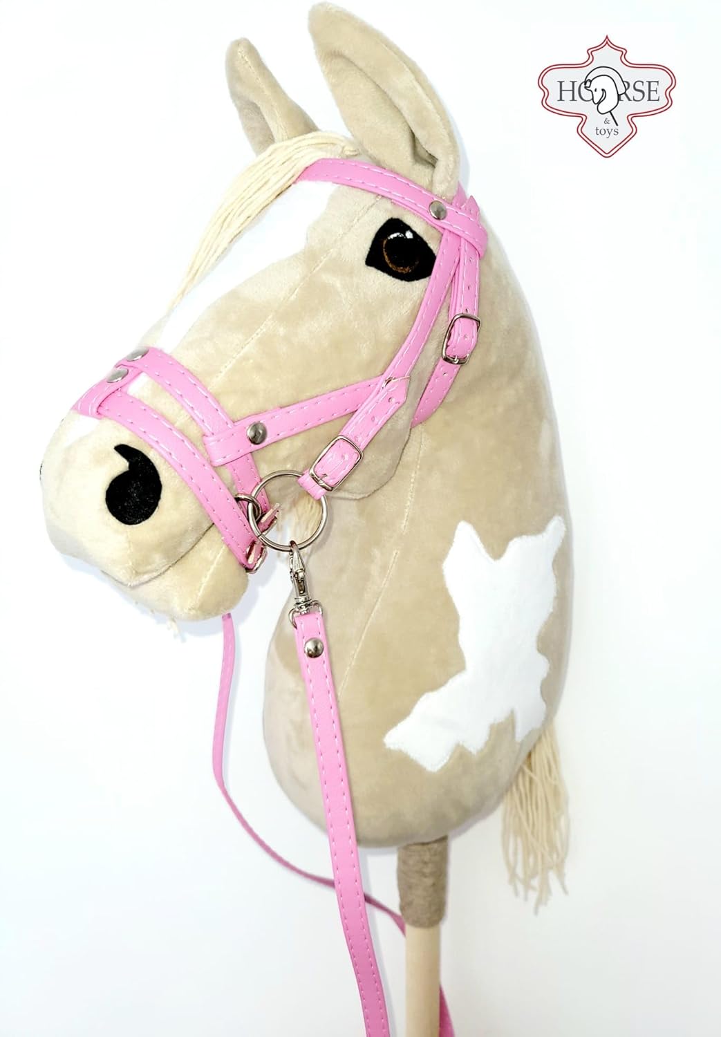 Hobby Horse Hobbypferd gross A3 (Pferd auf einem Stock) (beige), Beige