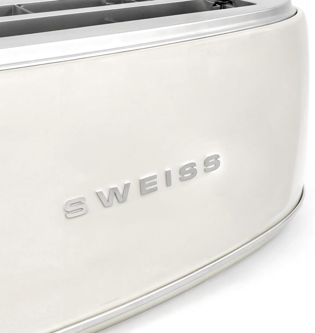 SWEISS Vintage Toaster GRV8, 2 Schlitze, 6 Bräunungsstufen, Spezialbreite für Baguettes, Auftaufunkt