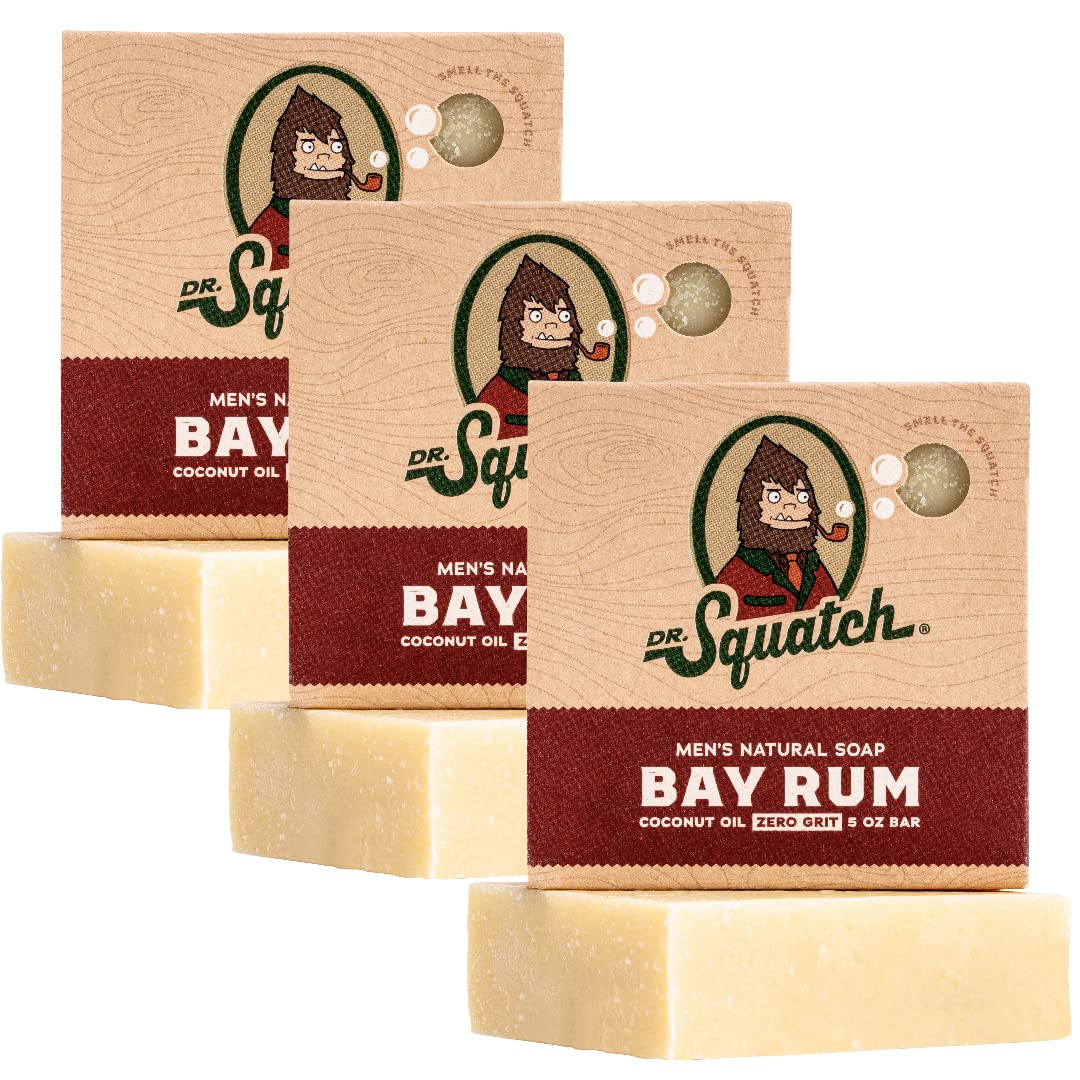 Dr. Squatch Natürliches Seifenstück für Männer, 3er Pack - Lorbeer-Rum Bay Rum 1 stück (3er Pack), B