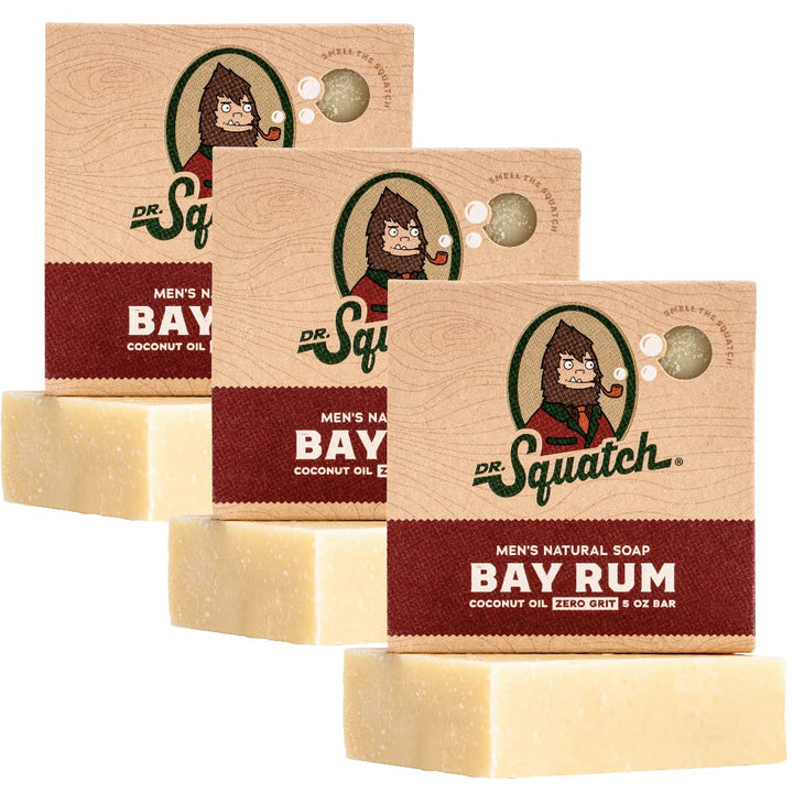 Dr. Squatch Natürliches Seifenstück für Männer, 3er Pack - Lorbeer-Rum Bay Rum 1 stück (3er Pack), B