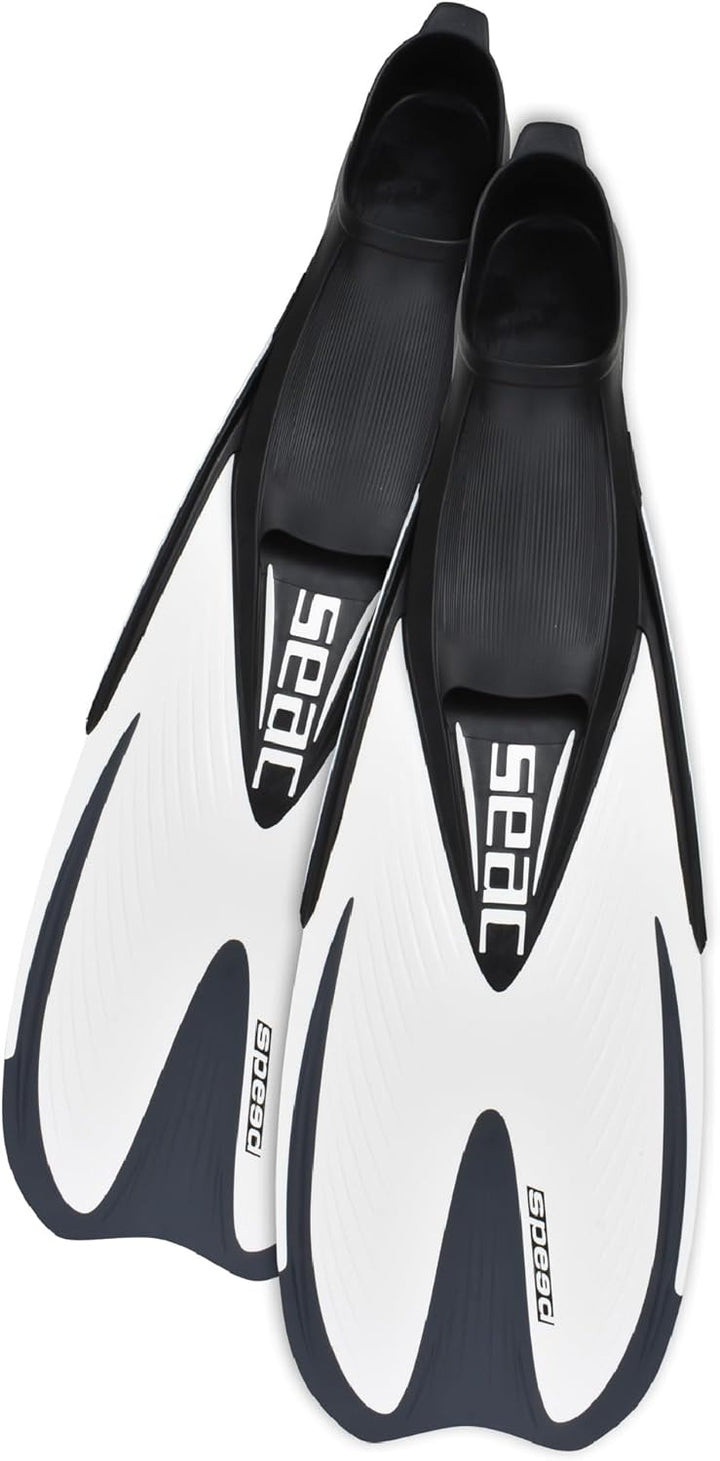 Seac-Sub Speed Schnorchelflossen Mit Geschlossenem Weiss 44/45, Weiss 44/45