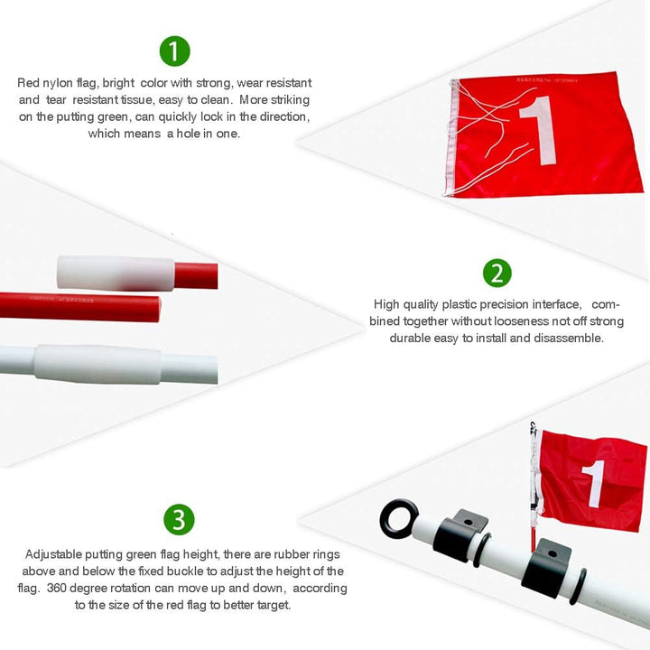 Mini Golf Fahnenstangen, Miniatur Golfflaggenstab Zum Üben Von Puttingen Flaggen Hof Golfnadel Lochb