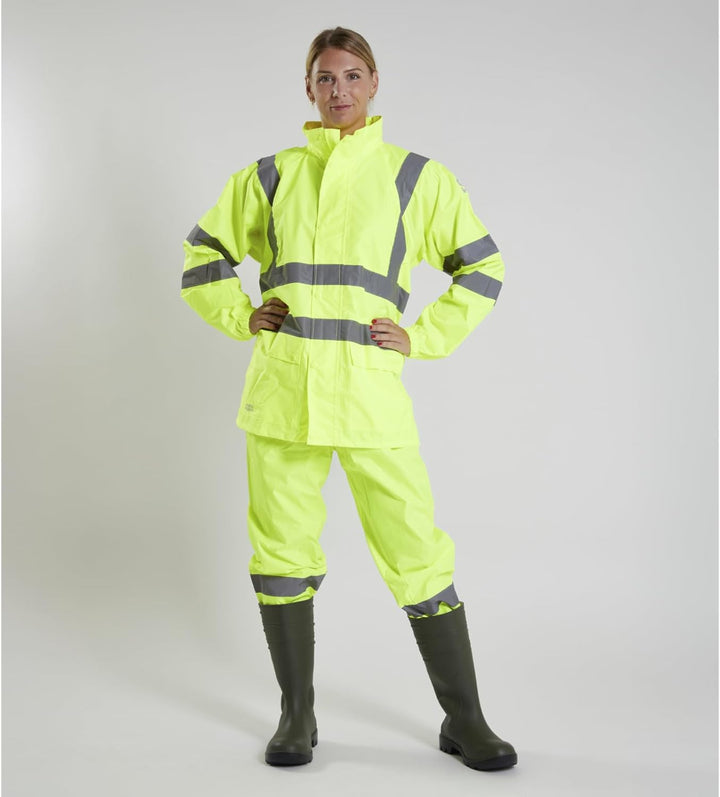 WÜRTH MODYF Warnschutz Regenhose EN 20471 1.2 4XL Gelb, 4XL Gelb
