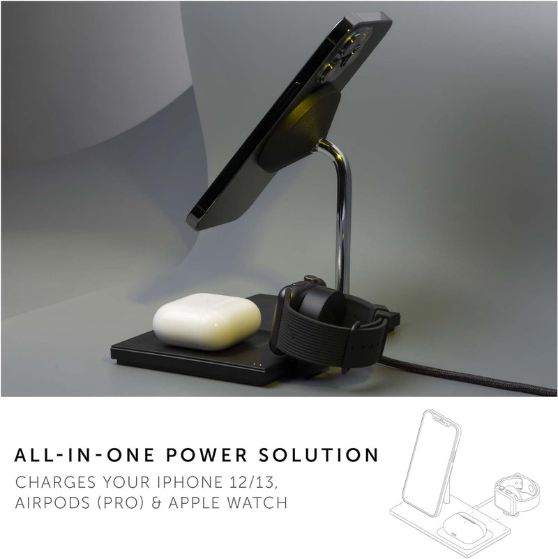 Native Union Snap 3-in-1 Magnetic Wireless Charger - Ladestation für iPhone 14/13 / 12 & Watch Ultra