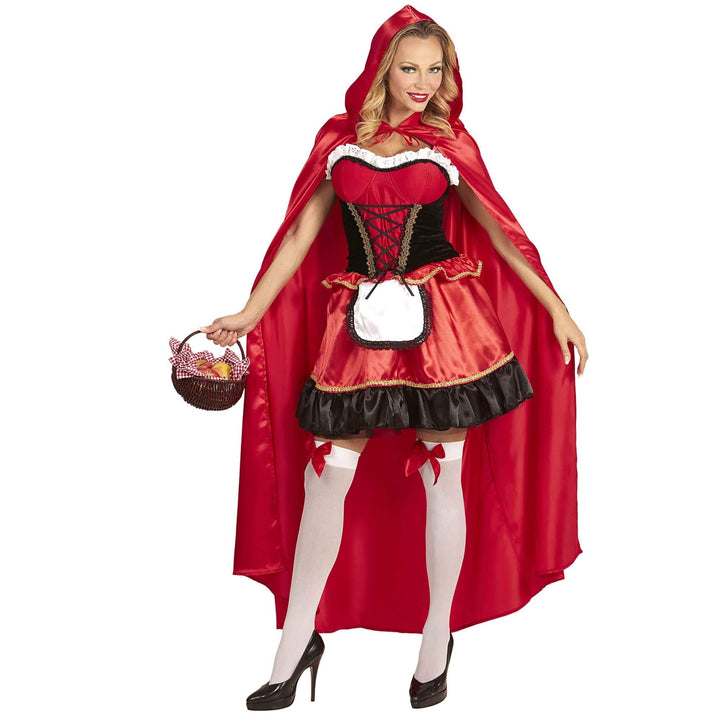 "RED CAPELET" (dress, hooded cape) - (XS), XS