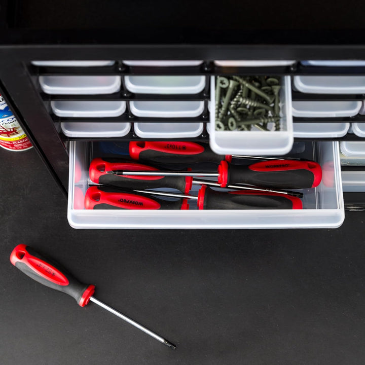 IRIS USA Schrauben-Organizer, Hardware-Aufbewahrungs-Organizer, Schrank mit 36 Schubladenteile, Kuns