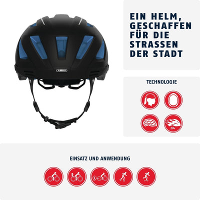 ABUS Stadthelm Pedelec 2.0 - Fahrradhelm mit Rücklicht und Regenhaube - für den Stadtverkehr - für D