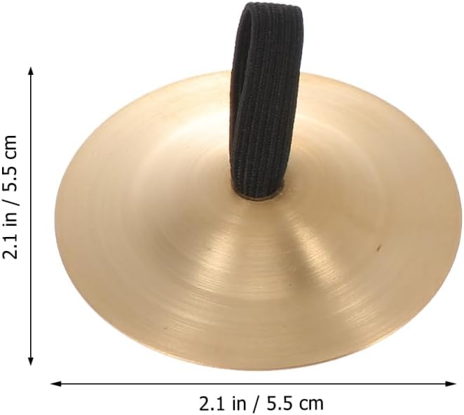 Vaguelly 5 Paar Fingerzimbeln, Kupfer Mini Finger Becken Handbecken mit elastischen Band, Bauchtanz