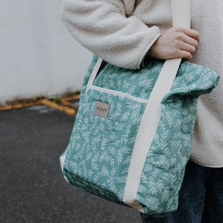 Leichte Wickeltasche für Babys – grosse Kapazität, gesteppte Baumwoll-Wickeltasche mit 3 Innentasche