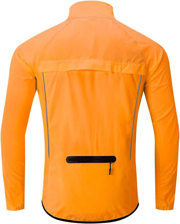 WOSAWE Herren-Fahrradjacke, Winddichte Radjacke Ultraleichte Sportbekleidung mit Reflektierendem Trä