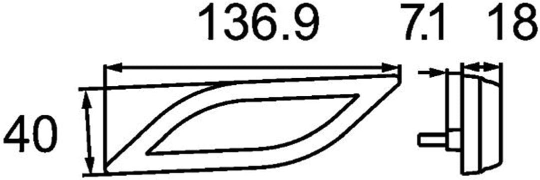 HELLA - Zusatzblinkleuchte - Shapeline Style - LED - 12/24V - 2BM 013 338-031 links, links