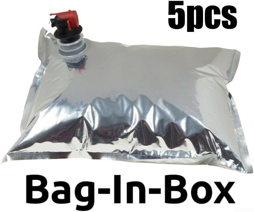 5L Bier-Saft- und Weinspender Ersatzbeutel Getränkebehälter Aufbewahrungstasche Tasche in Box mit Sc