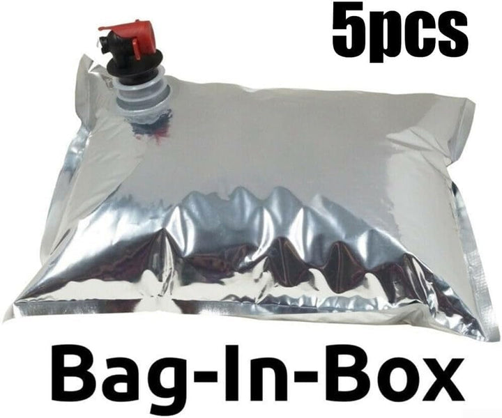 5L Bier-Saft- und Weinspender Ersatzbeutel Getränkebehälter Aufbewahrungstasche Tasche in Box mit Sc