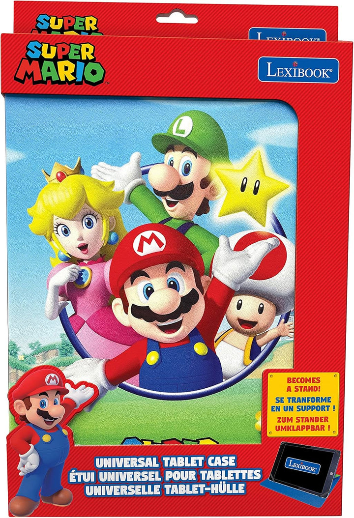 Lexibook MFP100NI Universelle Tablet-Hülle Nintendo Super Mario-Schutzhülle für Kinder-Kompatibilitä