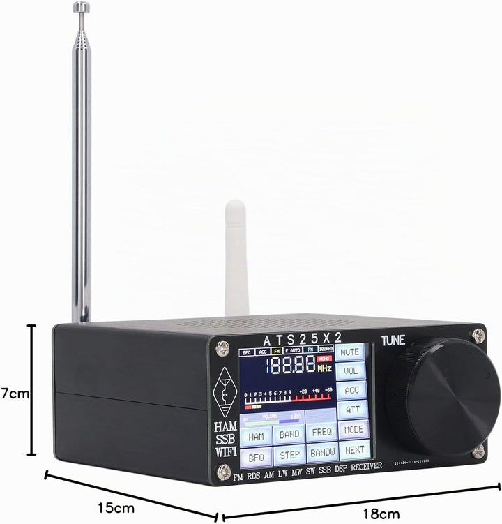 Vollband-Radioempfänger, FM AM MW SW SSB DSP Kurzwelle Multi-Modi, Tragbarer Handfunkrekorder mit Sp
