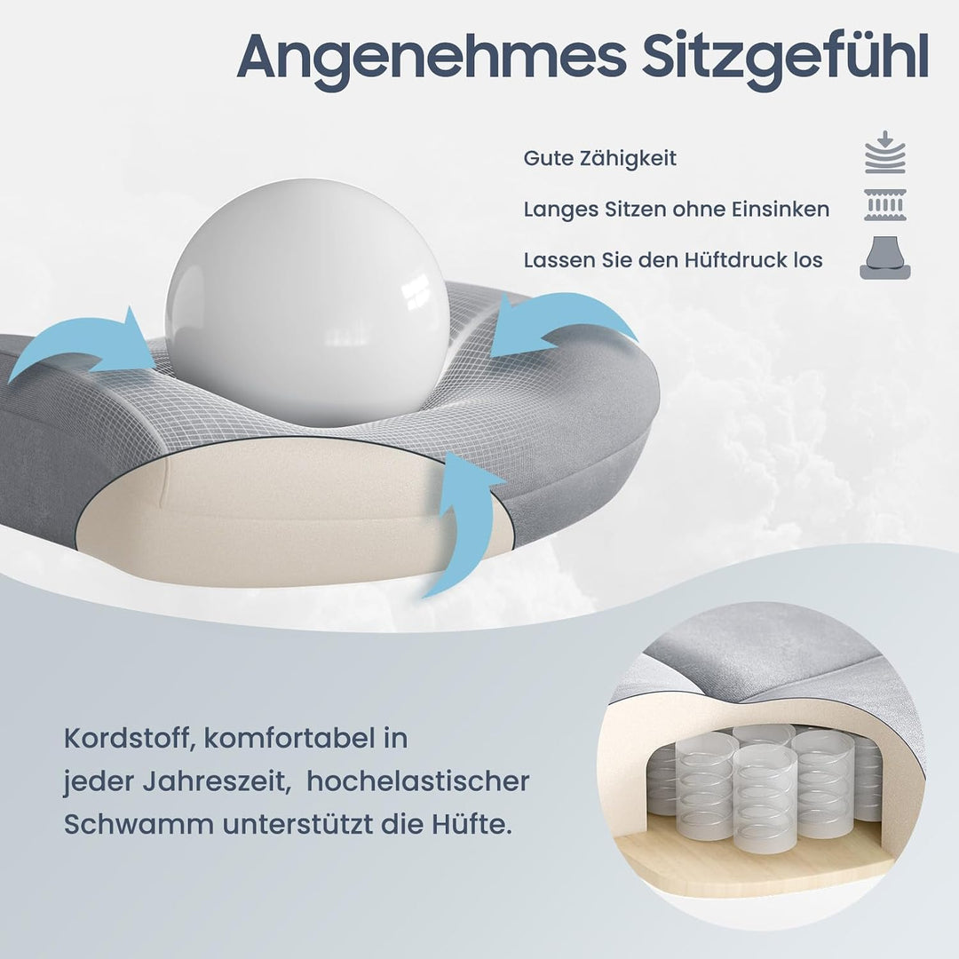 Asukale Bürostuhl Ergonomisch 200KG, Schreibtischstuhl Computerstuhl Office Chair, Hoher Rücken Ergo