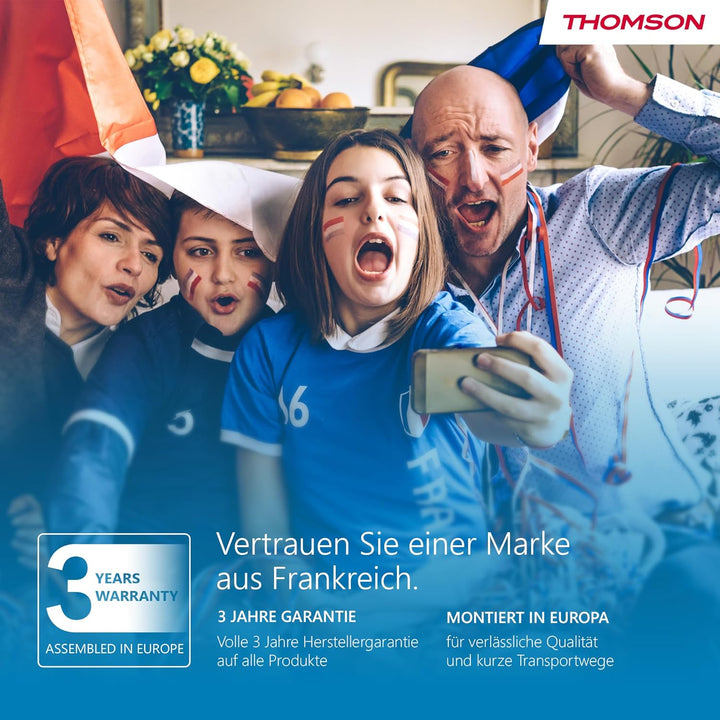 THOMSON 32 Zoll (80 cm) LED HD Weiss Easy TV – Kein Smart – Hotel Mode, USB, HDMI, Triple-Tuner (Kab