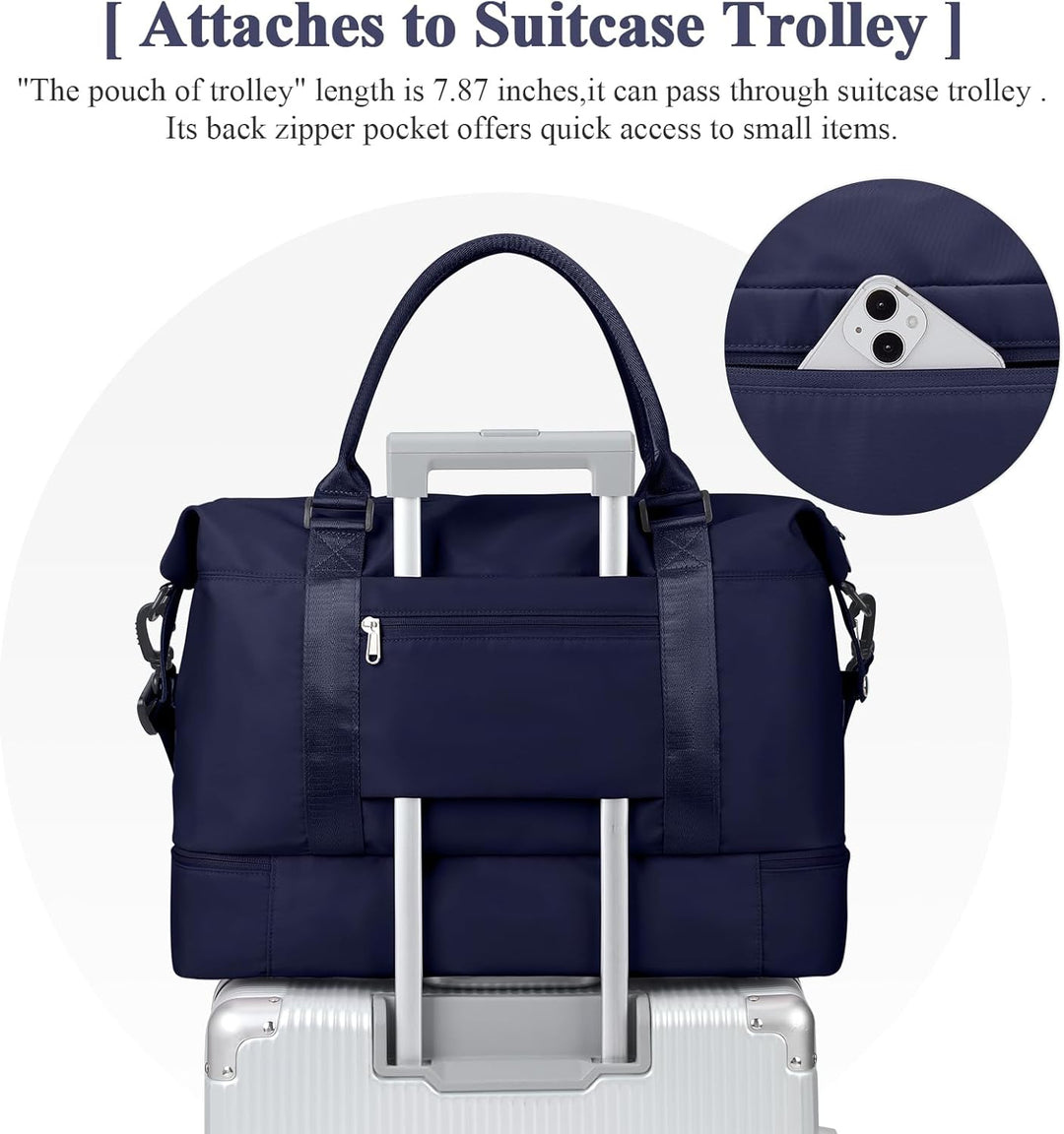 Reisetasche Damen Handgepäck Tasche Sporttasche Weekender Bag Schwimmtasche Wasserdicht Travel Bag D