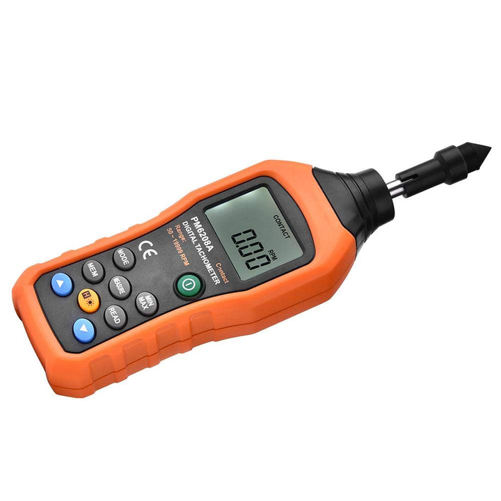 Drehzahlmesser PEAKMETER PM6208A Handmessgerät Digitaler Drehzahlmesser Messgerät Geschwindigkeitsme
