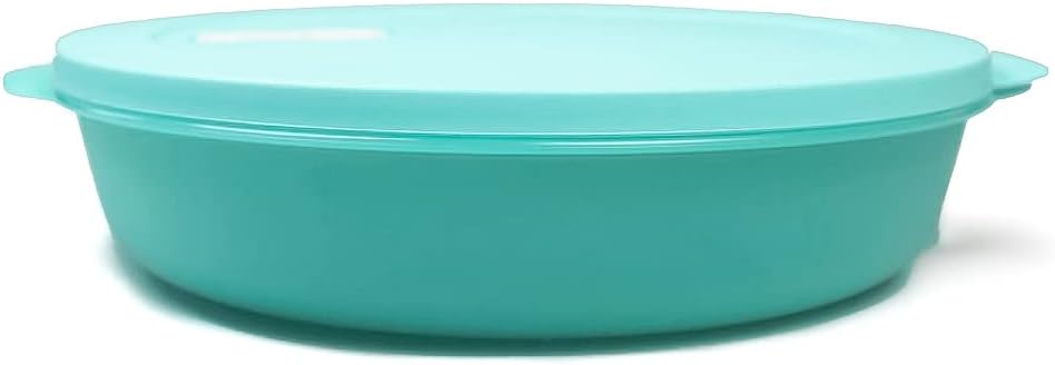 Tupperware Mikrowelle CrystalWave 1,9 L mit Abtrennung helles türkis/weiss Micro Wave Pop 38766