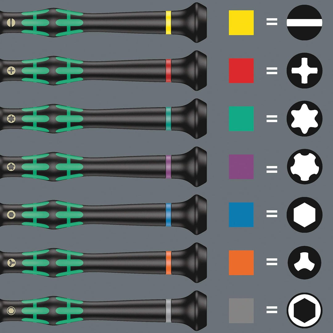 Wera 05073677001 Kraftform Micro 12 Electronics 1, Elektroniker Schraubendreher Satz, 12-teilig
