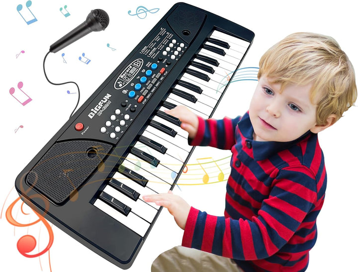 37 Tasten Kinder Klavier mit Mikrofon,Klavier Keyboard Kinder,Einführendes Musiktraining,Elektronisc