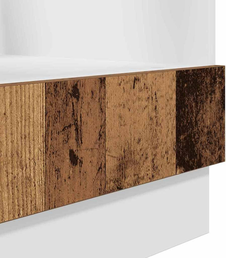 vidaXL Backofenschrank Riga Altholz 60 x 46 x 81,5 cm Holzwerkstoff, Grosser Stauraum, Langlebiger K