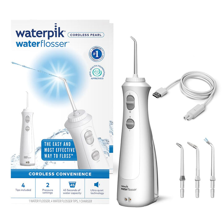 Waterpik Kabellose Munddusche, wiederaufladbar, elektrische Zahnreinigung, ideal zur Plaque-Entfernu