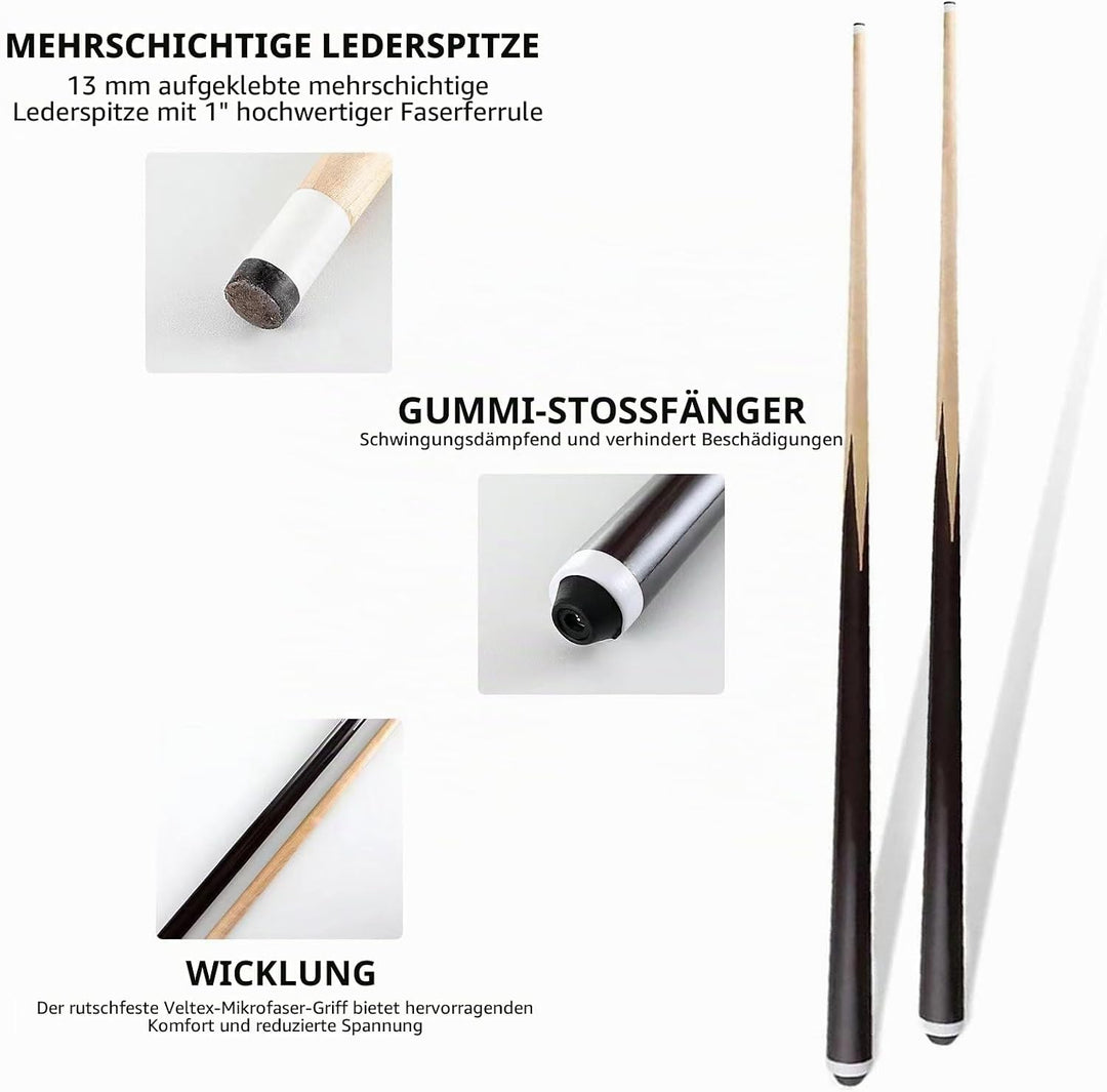 JX Billardqueues für Kinder, 91,4 cm, Shorty-Queues, Billard-Queue-Sticks für Kinder, Hartholz, Bill