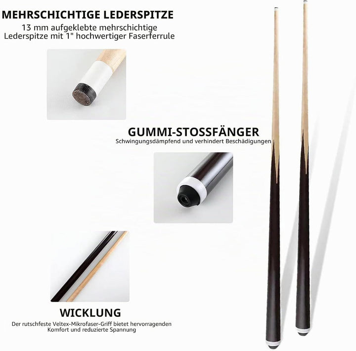 JX Billardqueues für Kinder, 91,4 cm, Shorty-Queues, Billard-Queue-Sticks für Kinder, Hartholz, Bill
